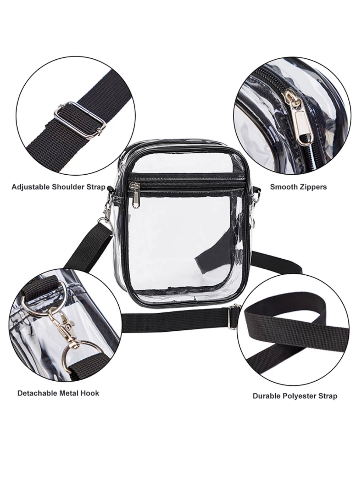 Stadium Bag, Clear Crossbody Bag, Gameday Bags – Jaded the Boutique